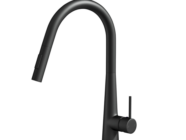 Cefito Kitchen Mixer Tap Pull Out Round 2 Mode Sink Basin Faucet Swivel WELS Black
