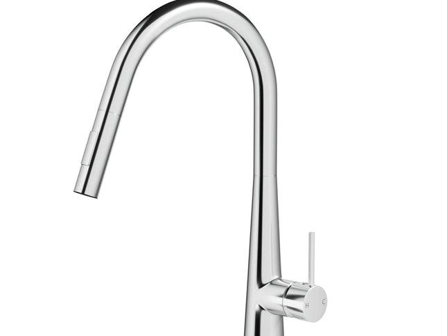 Cefito Kitchen Mixer Tap Pull Out Round 2 Mode Sink Basin Faucet Swivel WELS Chrome