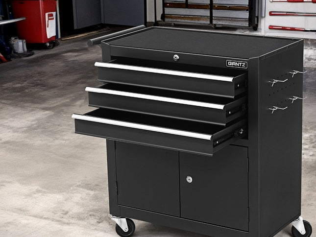 Giantz 3 Drawer Tool Box Chest Cabinet Toolbox Storage Garage Organiser Wheels