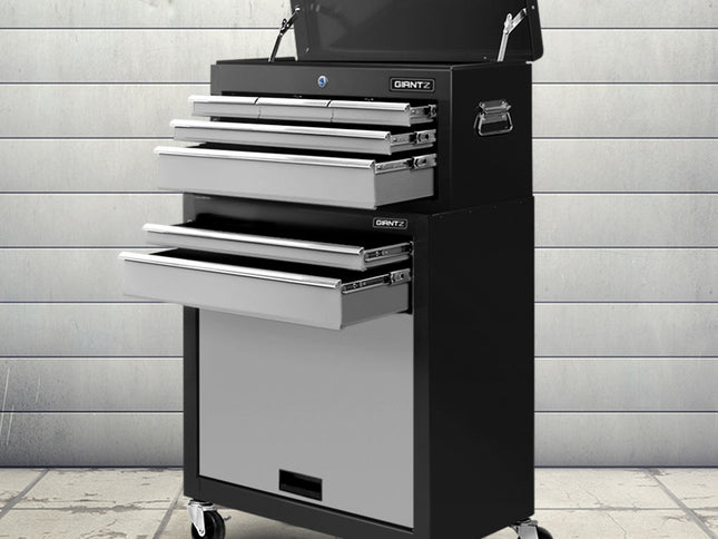 Giantz 7 Drawer Tool Box Cabinet Chest Trolley Toolbox Garage Storage Grey