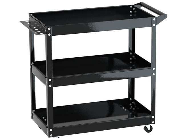 Giantz 3-Tier Tool Cart Trolley Workshop Garage Storage Organizer Black