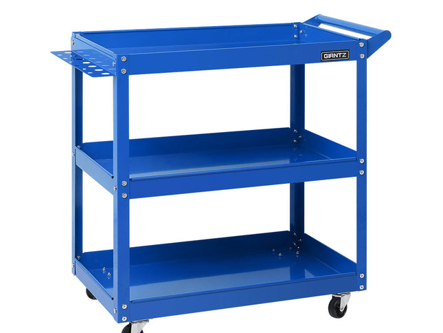 Giantz 3-Tier Tool Cart Trolley Workshop Garage Storage Organizer Blue