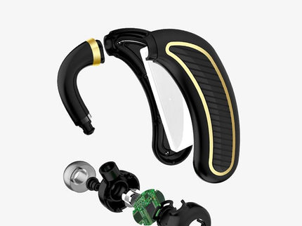Wireless Bluetooth Earphones With Mic - 24Hrs Work Time - For Iphone / Android - Black / Gold-1915196688927166465
