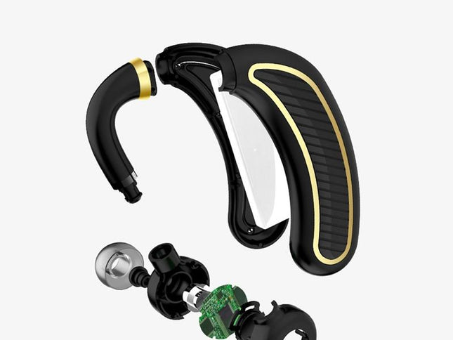 Wireless Bluetooth Earphones With Mic - 24Hrs Work Time - For Iphone / Android - Black / Gold-1915196688927166465