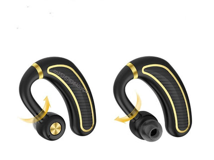Wireless Bluetooth Earphones With Mic - 24Hrs Work Time - For Iphone / Android - Black / Gold-1915196688927166467