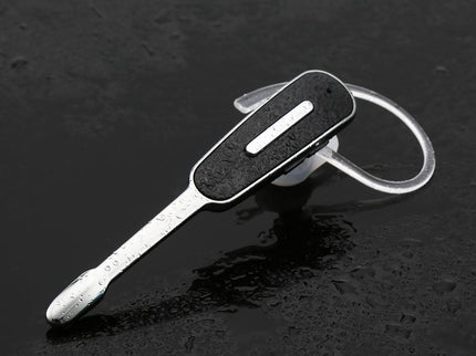 Handsfree Bluetooth Earphone With Mic For Iphone - Black / Silver-1915197144562798596