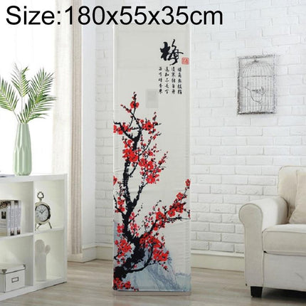 180X55X35Cm All-Inclusive Vertical Cabinet Air Conditioning Dust Cover - Red Plum Fabric-1964932301439766535
