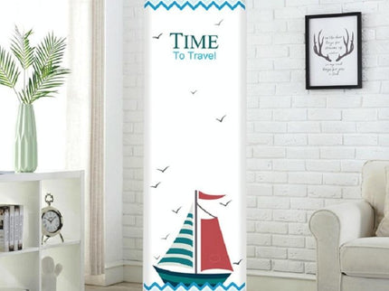 Vertical Cabinet Air Conditioning Cover - All-Inclusive Fabric - 170X50X30Cm - Sailboat Design-1915198432402870279