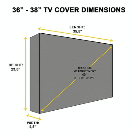 Universal Outdoor Tv Cover - 52-55 Inch Waterproof & Dustproof-1924671880028098567