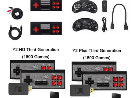 Y2 Plus V3.0 Mini Game Console - Wireless Doubles Hdmi 1800 Games-1915197789084717057