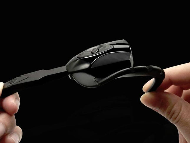 Business Bluetooth 5.0 Earphone With Hanging Ear Design - Black-1915196850407870466