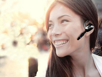 Business Bluetooth 5.0 Earphone With Hanging Ear Design - Black-1915196850407870472
