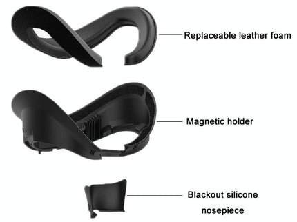 Blackout Sweat Face Cover With Magnetic Closure - Pico 4 Sponge Leather-1915197389631787010