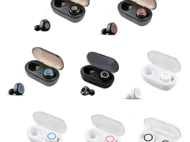 Wireless Tws Bluetooth Headphones With Touch Control - Black / Blue-1915196515467530241