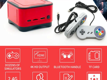 Mini Cube Arcade Console With 64G Tf Card & Controllers - Hd Tv Support-1915197617181167621