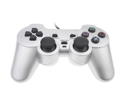 Silver Fuel Injection Gamepad For Ps2 With Dual Motor Vibration-1915198219827154945