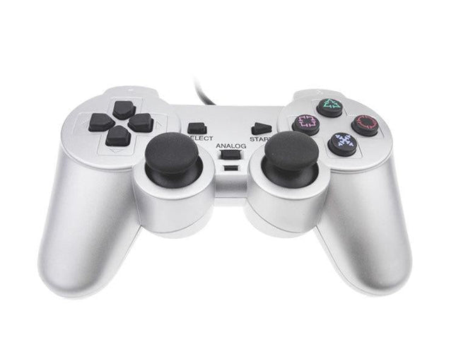 Silver Fuel Injection Gamepad For Ps2 With Dual Motor Vibration-1915198219827154945