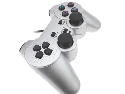 Silver Fuel Injection Gamepad For Ps2 With Dual Motor Vibration-1915198219827154946