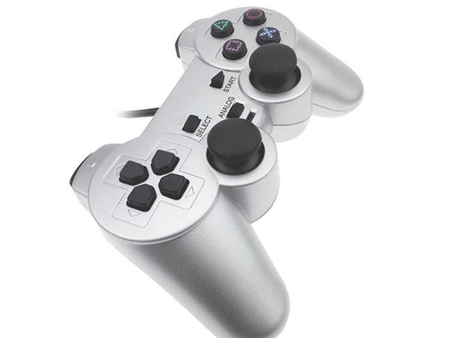 Silver Fuel Injection Gamepad For Ps2 With Dual Motor Vibration-1915198219827154946