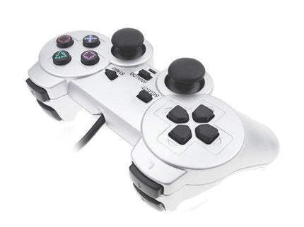 Silver Fuel Injection Gamepad For Ps2 With Dual Motor Vibration-1915198219827154947