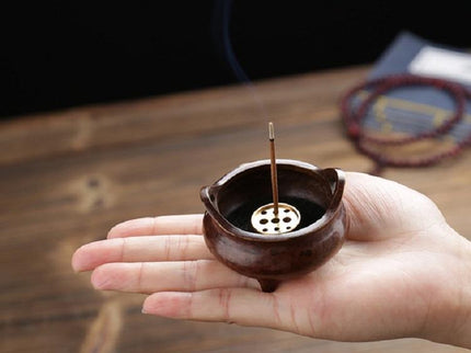 Antique Incense Burner - Pure Copper Binaural Small Indoor-1915198338144276485