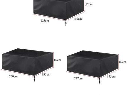 Water-Repellent Billiard Table Cover - 287X155X82Cm - Black-1915196650926772226