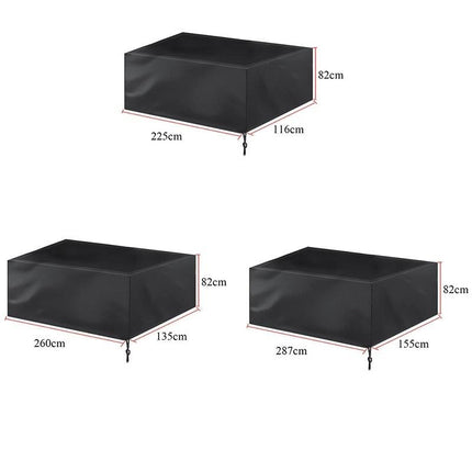 Water-Repellent Billiard Table Cover - 287X155X82Cm - Black-1915196650926772226