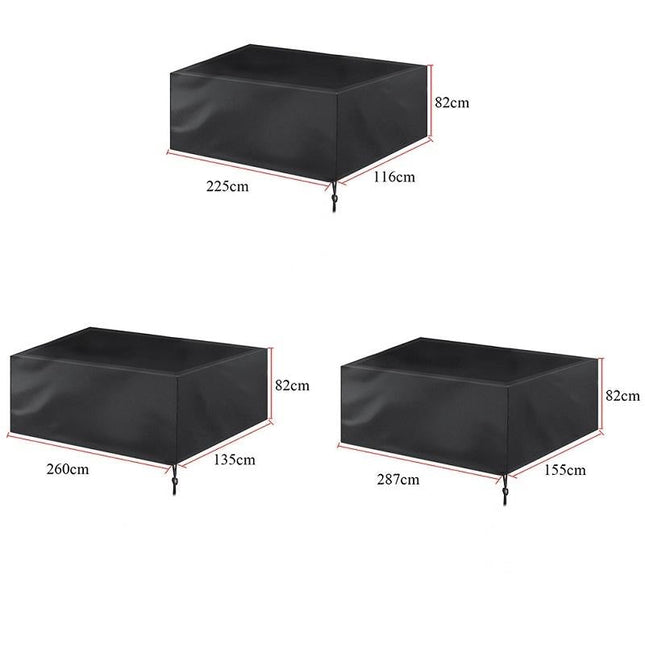 Water-Repellent Billiard Table Cover - 287X155X82Cm - Black-1915196650926772226