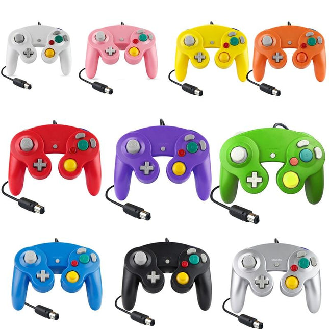 2-Pack Wired Vibrating Game Controller For Nintendo Ngc / Wii - Red-1915197806017122305