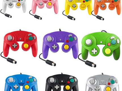2-Pack Wired Vibrating Game Controller For Nintendo Ngc / Wii - Silver-1915197028946808833