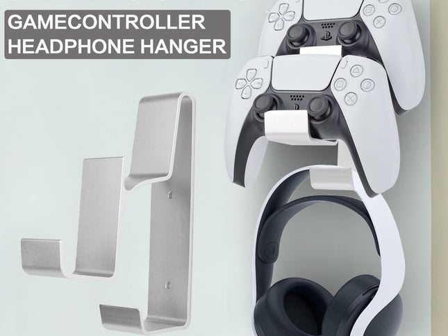 Wall Mounted Hanger For Ps5 / Ps4 - Gamepad & Headphone Combo-1915197604250128386