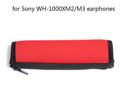2 Pieces Headset Sponge Covers For Sony Wh-1000Xm2 / Xm3 / Xm4 - Black Protein With Card Buckle-1915198255315161091