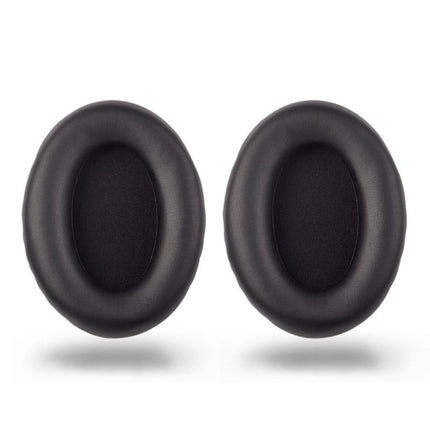 2 Pieces Headset Sponge Covers For Sony Wh-1000Xm2 / Xm3 / Xm4 - Black Protein With Card Buckle-1915198255315161094