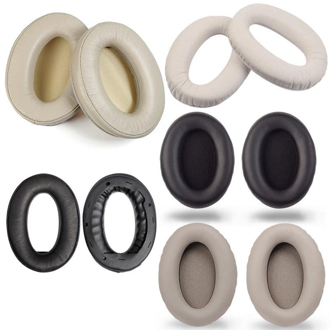 2-Pack Sony Wh-1000Xm2 / Xm3 / Xm4 Headset Covers - Black Lambskin-1915198367282106369