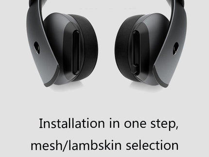 Black Mesh Headset Covers For Alienware - Set Of 2-1915198323598430212