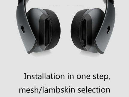 Black Lambskin Headset Covers - 2 Pack For Alienware Aw310H / Aw510H-1915197985940180996