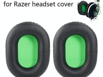 2-Pack Razer V2 Headset Sponge Covers - Black With Green Net-1915198273518440449