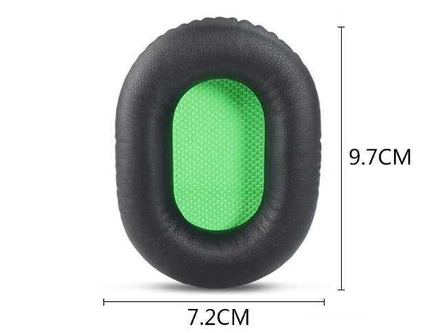 Black Lambskin Headset Sponge Covers - Set Of 2-1915197796101787650