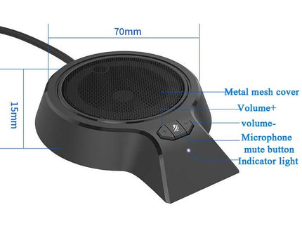 360-Degree Usb Conference Microphone For Video Calls And Webcasts-1915197853765079042