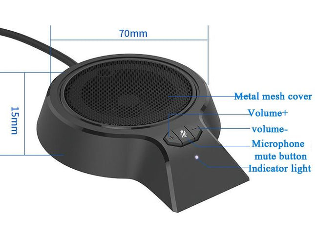 360-Degree Usb Conference Microphone For Video Calls And Webcasts-1915197853765079042