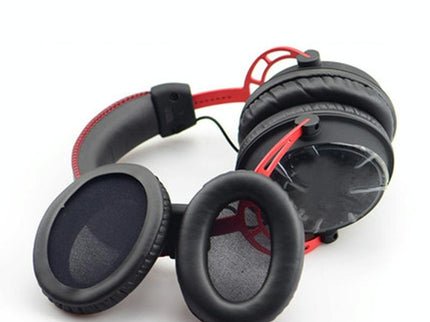2-Pack Leather Ear Pad Covers For Kingston Cloud Silver Ii Headset - Grid Design-1915197820386807813