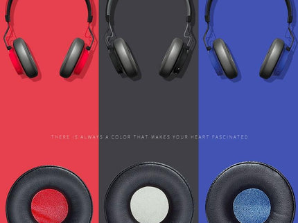 2-Pack Leather Headphone Covers For Jabra Revo Wireless - Black Net-1915198265410850820