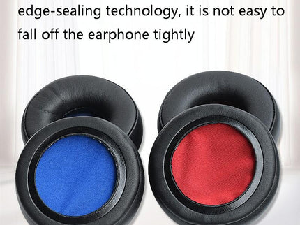2-Pack Leather Headphone Sponge Covers For Jabra Revo Wireless - Black / Blue-1915197953287524354