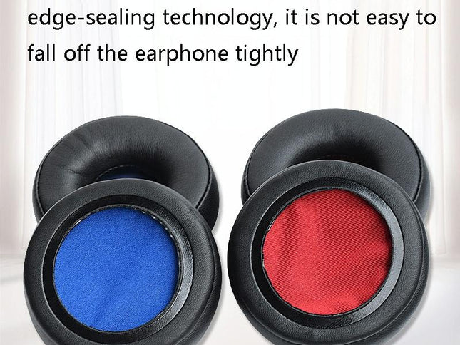 2-Pack Leather Headphone Sponge Covers For Jabra Revo Wireless - Black / Blue-1915197953287524354