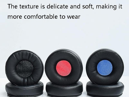 2-Pack Leather Headphone Sponge Covers For Jabra Revo Wireless - Black / Blue-1915197953287524355