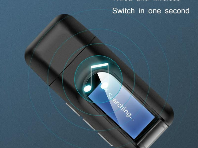 2-In-1 Usb Bluetooth 5.0 Audio Adapter With Lcd Screen-1915197733170450433