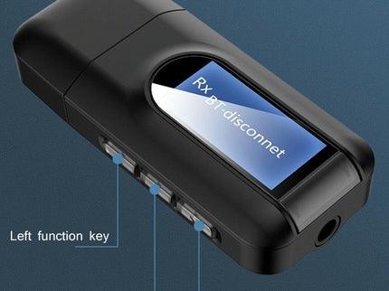 2-In-1 Usb Bluetooth 5.0 Audio Adapter With Lcd Screen-1915197733170450435