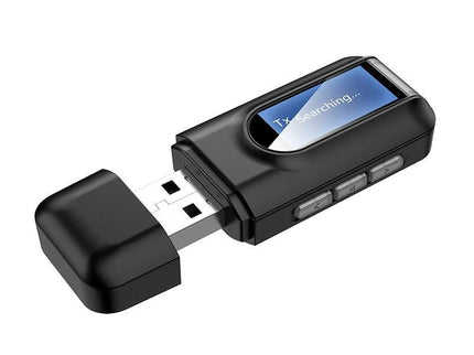 2-In-1 Usb Bluetooth 5.0 Audio Adapter With Lcd Screen-1915197733170450438