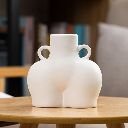 Small Unglazed Ceramic Vase For Home Decor And Dried Flower Arrangements-1915198089866645511