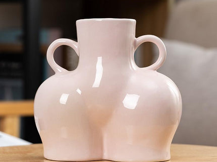 Large Bright Pink Ceramic Vase For Home Decor And Dried Flower Arrangements-1915197021069905927